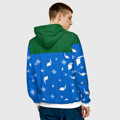 Мужская толстовка Скрепка Microsoft / 3D-Белый – фото 4