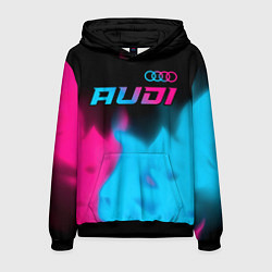 Мужская толстовка Audi - neon gradient: символ сверху