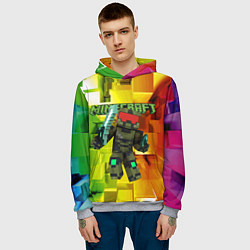 Толстовка-худи мужская Minecraft - Мастер Чиф, цвет: 3D-меланж — фото 2