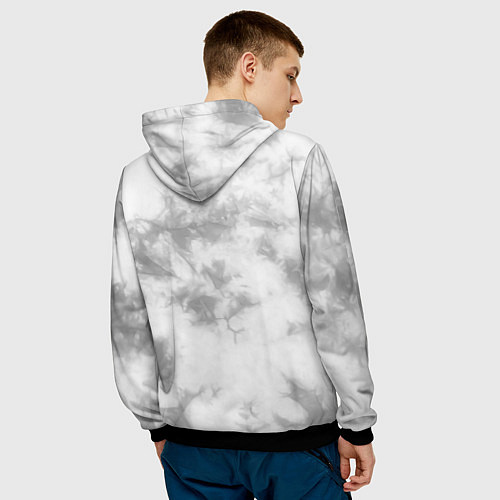 Мужская толстовка Zombie rabbit Happy new year / 3D-Черный – фото 4