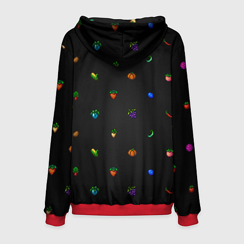 Мужская толстовка Фруктовый паттерн из Stardew Valley / 3D-Красный – фото 2