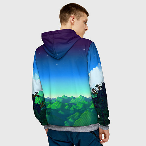 Мужская толстовка Горы Stardew Valley / 3D-Меланж – фото 4