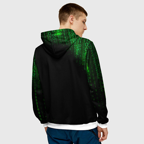 Мужская толстовка Заяц клац клац клац / 3D-Белый – фото 4