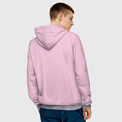 Мужская толстовка Розовый радуга / 3D-Меланж – фото 4