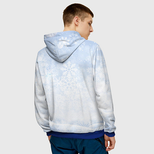 Мужская толстовка Любимому папочке - котик / 3D-Синий – фото 4