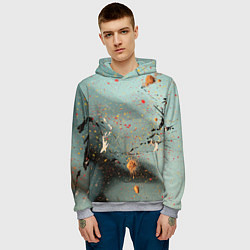 Толстовка-худи мужская Светлый туман и разные краски, цвет: 3D-меланж — фото 2