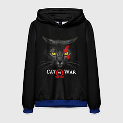 Толстовка-худи мужская Cat of war collab, цвет: 3D-синий