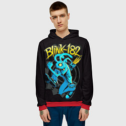 Толстовка-худи мужская Blink 182 rabbit, цвет: 3D-красный — фото 2