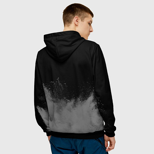 Мужская толстовка 1989 - в красной рамке на темном / 3D-Черный – фото 4