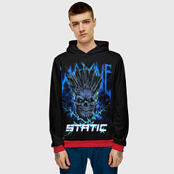 Толстовка-худи мужская X Static - Wayne Static skull, цвет: 3D-красный — фото 2