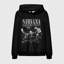 Толстовка-худи мужская Nirvana live, цвет: 3D-черный