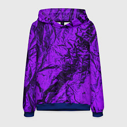 Толстовка-худи мужская Фиолетовая фольга, цвет: 3D-синий