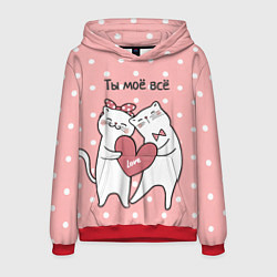 Мужская толстовка Котята с сердечком - ты моё всё
