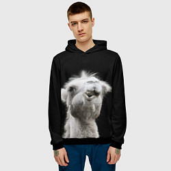 Толстовка-худи мужская Веселый верблюд, цвет: 3D-черный — фото 2