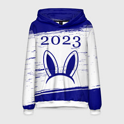 Мужская толстовка Кролик 2023 ушки на светлом