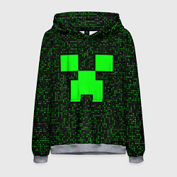 Толстовка-худи мужская Minecraft green squares, цвет: 3D-меланж