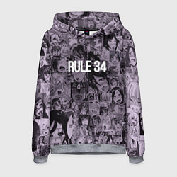 Мужская толстовка Правило 34 ахегао