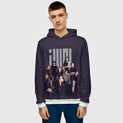 Толстовка-худи мужская I-dle, цвет: 3D-белый — фото 2