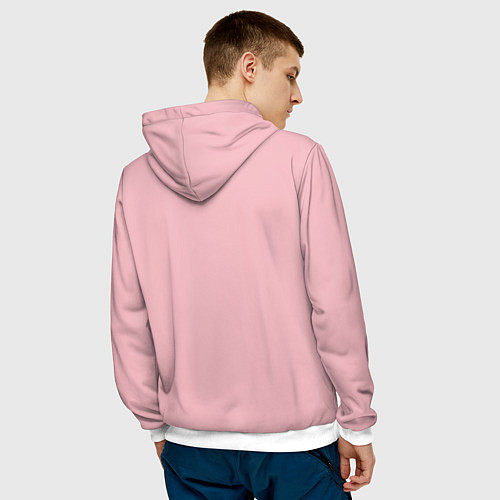 Мужская толстовка Я тебя люблю - корги / 3D-Белый – фото 4