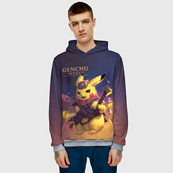 Толстовка-худи мужская Genchu impact, цвет: 3D-меланж — фото 2