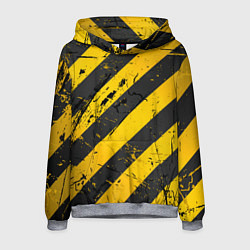 Мужская толстовка WARNING - желто-черные полосы