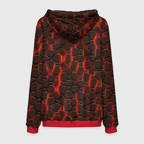 Мужская толстовка Лава и камни / 3D-Красный – фото 2
