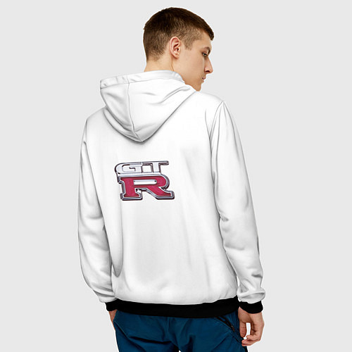 Мужская толстовка Skyline Godzilla GT-R 33 / 3D-Черный – фото 4