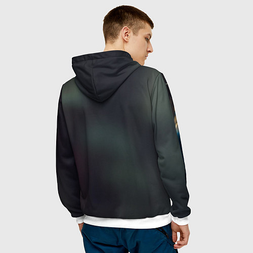 Мужская толстовка Чумной доктор в толпе / 3D-Белый – фото 4