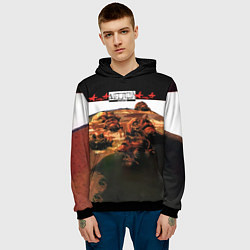 Толстовка-худи мужская Шестой лесничий - Алиса, цвет: 3D-черный — фото 2