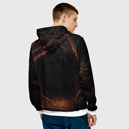 Мужская толстовка Геральт и Йеннифэр / 3D-Белый – фото 4