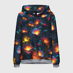 Мужская толстовка Светящиеся цветы