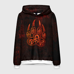 Толстовка-худи мужская Символ велеса, цвет: 3D-белый