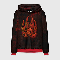 Толстовка-худи мужская Символ велеса, цвет: 3D-красный