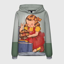 Мужская толстовка Девочка с виниловой пластинкой - рождена быть звез