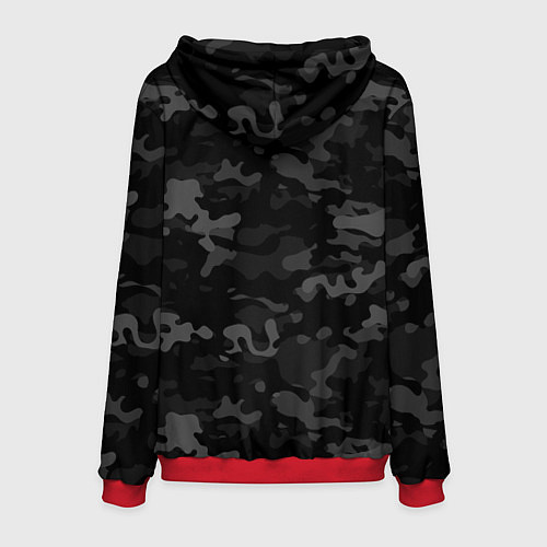 Мужская толстовка Ночной камуфляж / 3D-Красный – фото 2