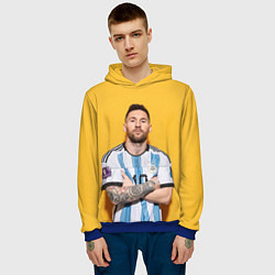 Толстовка-худи мужская Lionel Messi 10, цвет: 3D-синий — фото 2