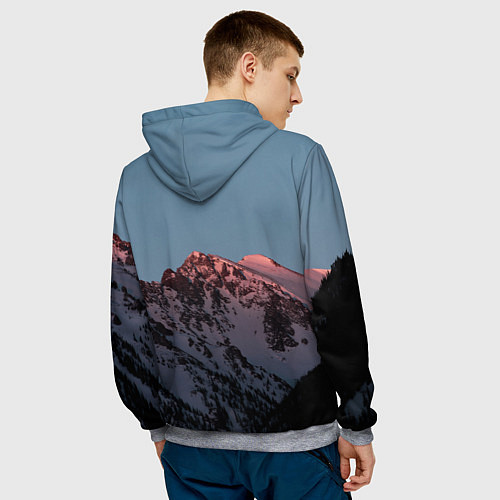 Мужская толстовка Горы судьба / 3D-Меланж – фото 4