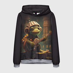 Мужская толстовка Милое существо в шапочке и с гитарой