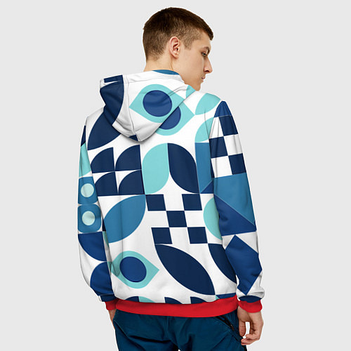 Мужская толстовка Набор фигур / 3D-Красный – фото 4