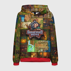 Толстовка-худи мужская Graveyard Keeper геймплей, цвет: 3D-красный