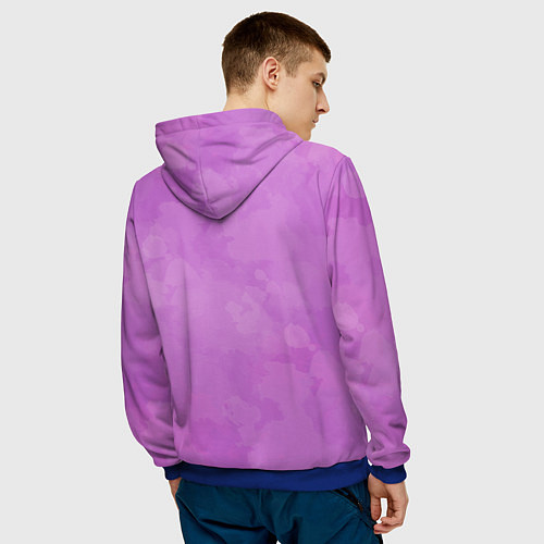 Мужская толстовка Поцелуй меня алые губы / 3D-Синий – фото 4