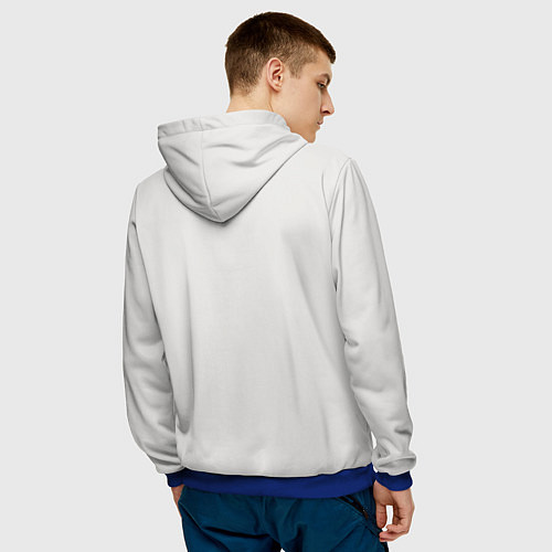 Мужская толстовка Нарисованный медведь / 3D-Синий – фото 4