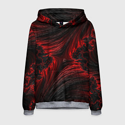 Толстовка-худи мужская Red vortex pattern, цвет: 3D-меланж