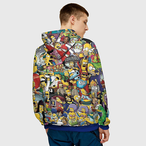 Мужская толстовка Simpsonhistory / 3D-Синий – фото 4