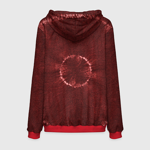 Мужская толстовка Красный круг тай-дай / 3D-Красный – фото 2