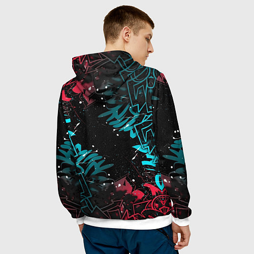 Мужская толстовка Graffity street art / 3D-Белый – фото 4