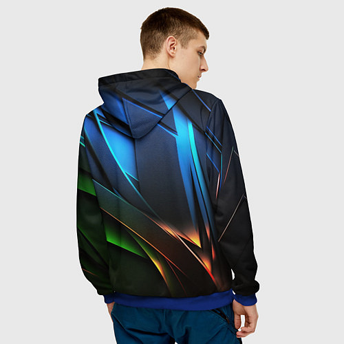 Мужская толстовка Gamer background / 3D-Синий – фото 4