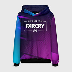 Толстовка-худи мужская Far Cry gaming champion: рамка с лого и джойстиком, цвет: 3D-черный