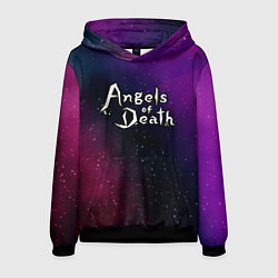 Толстовка-худи мужская Angels of Death gradient space, цвет: 3D-черный