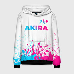 Толстовка-худи мужская Akira neon gradient style: символ сверху, цвет: 3D-черный